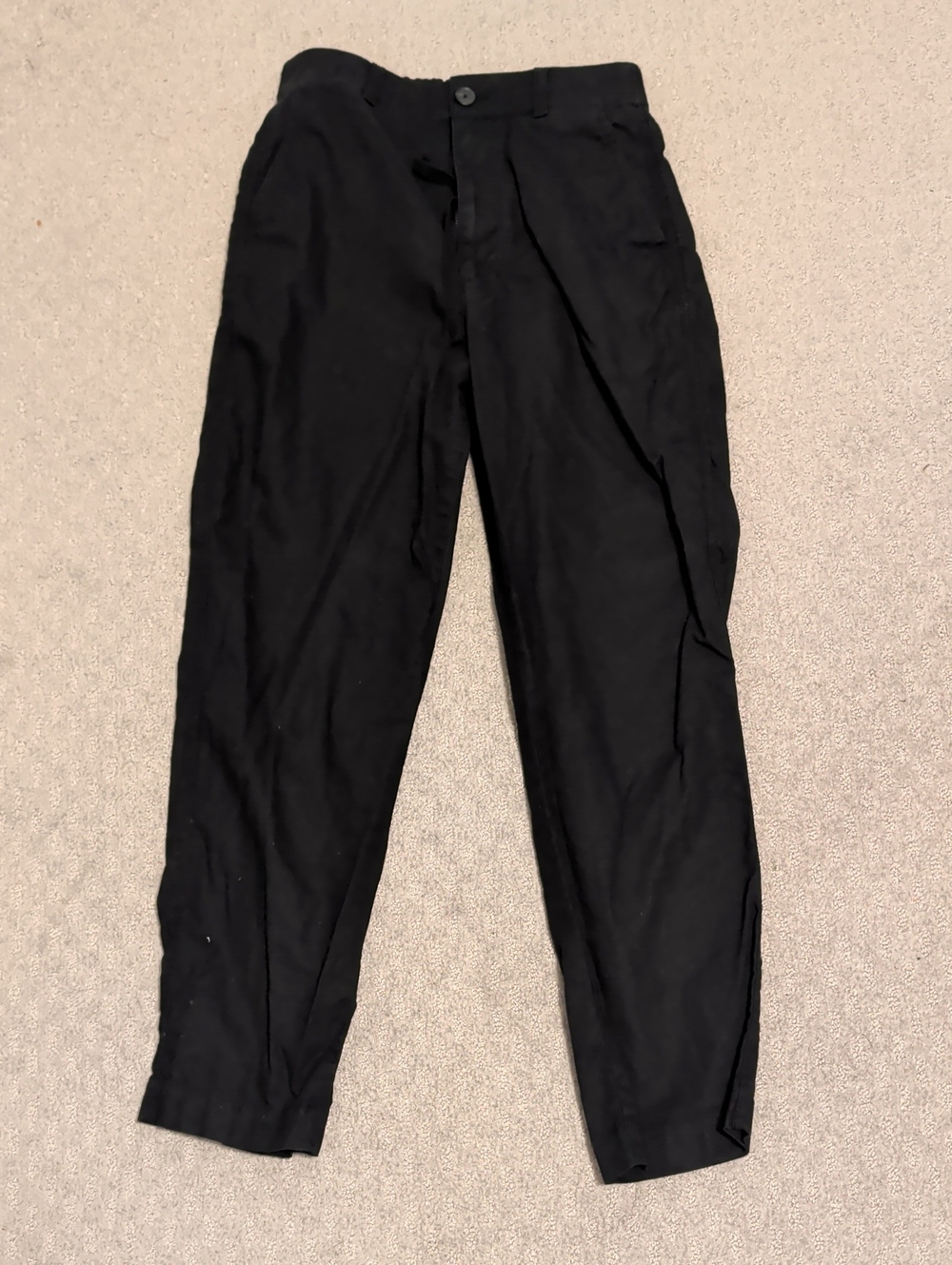 Women's Black Casual Pants - Relaxed Fit